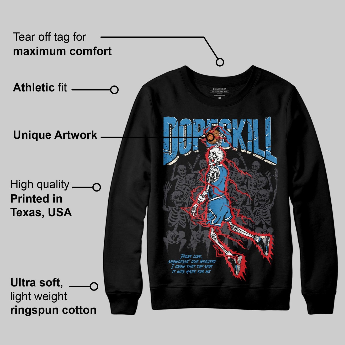 Rare Air 3s DopeSkill Sweatshirt Thunder Dunk Graphic