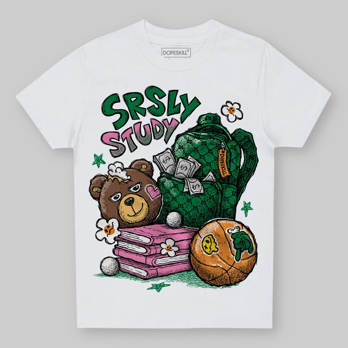 Green Collection DopeSkill Toddler Kids T-shirt SRSLY Study Graphic