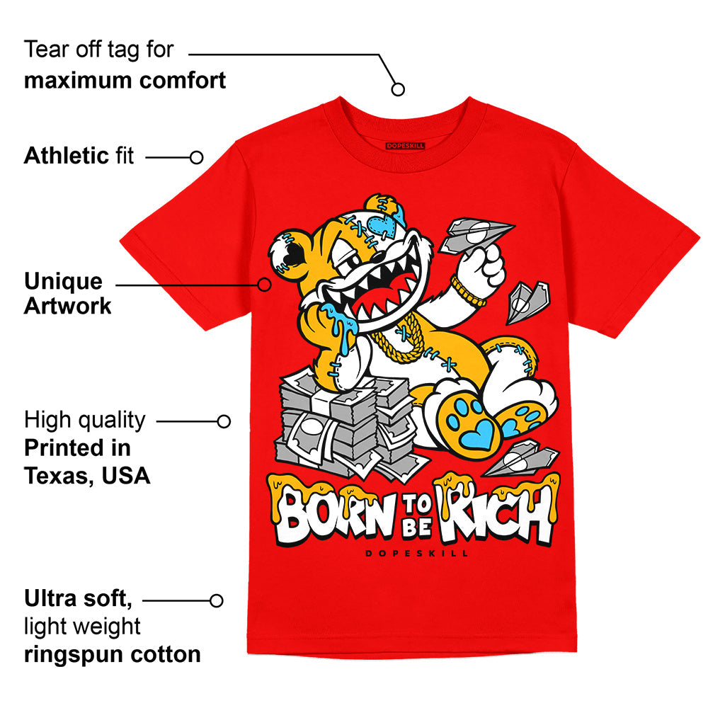 Red Collection DopeSkill Red T-shirt Born To Be Rich Graphic