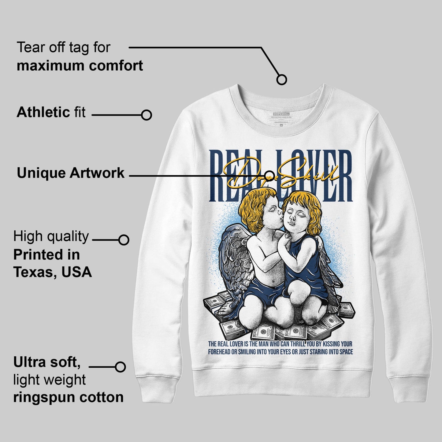 Retro Dunk From Above 4s DopeSkill Sweatshirt Real Lover Graphic