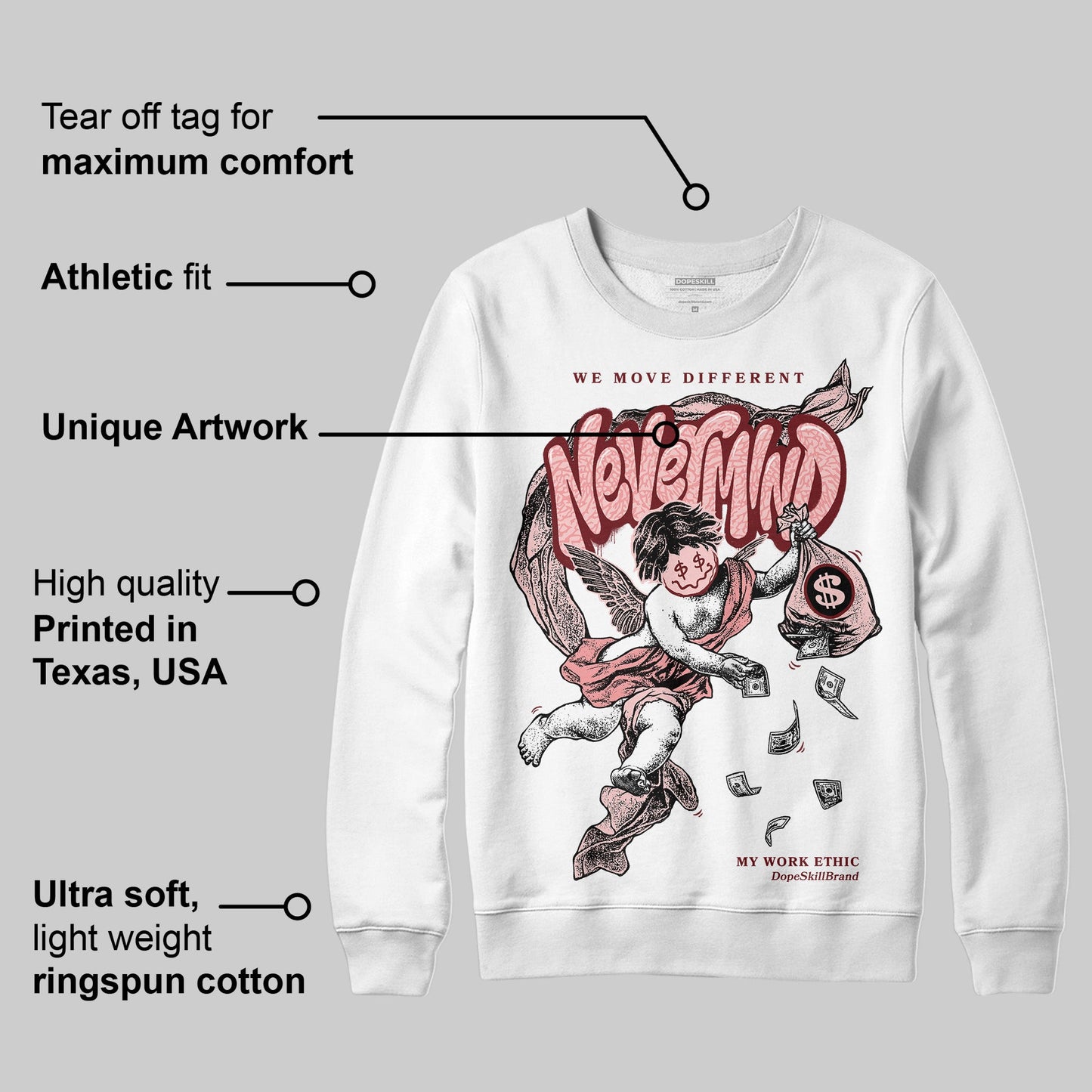 VALENTINE'S Day 3s DopeSkill Sweatshirt Nevermind Graphic