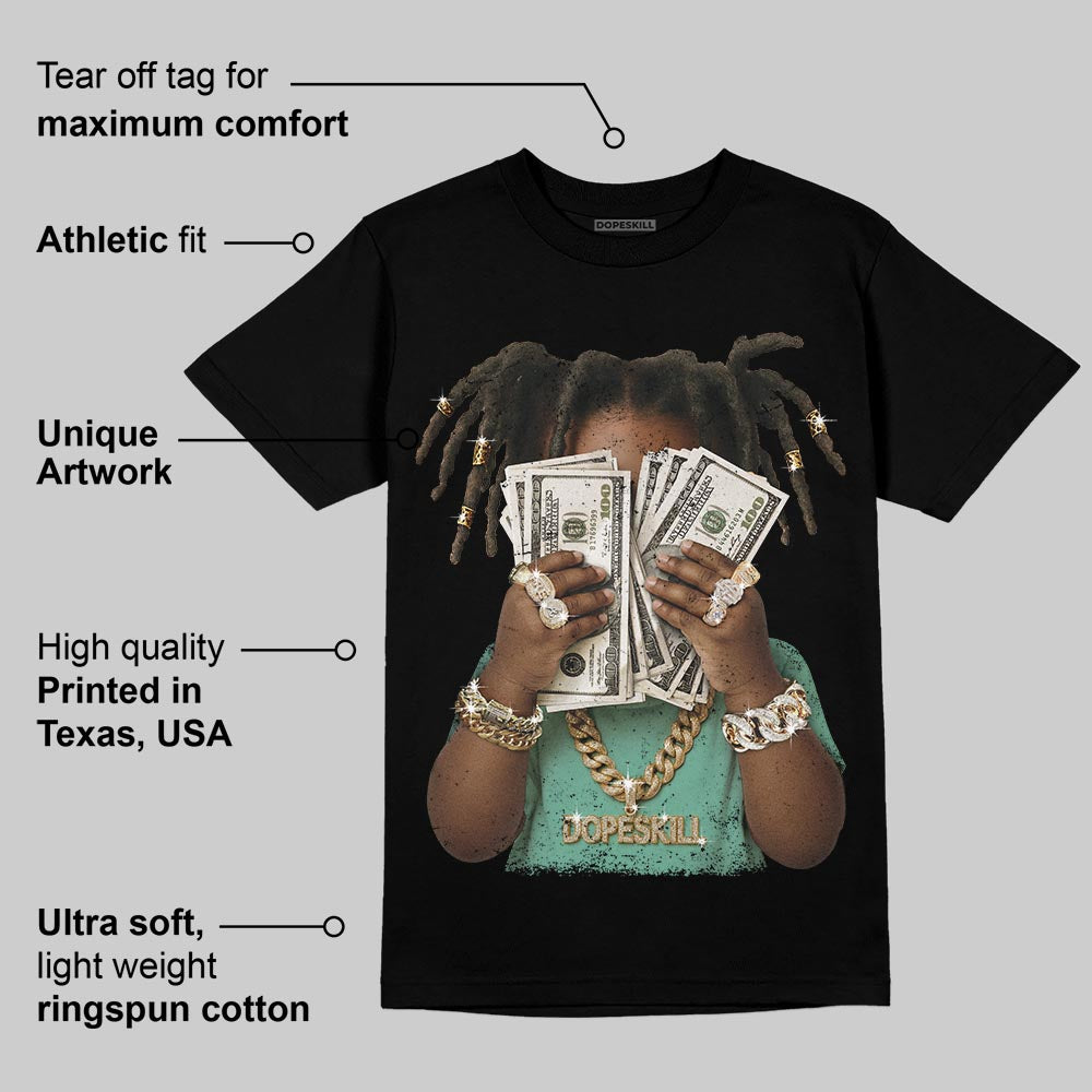 Green Glow 3s DopeSkill T-Shirt Rich Youth Graphic