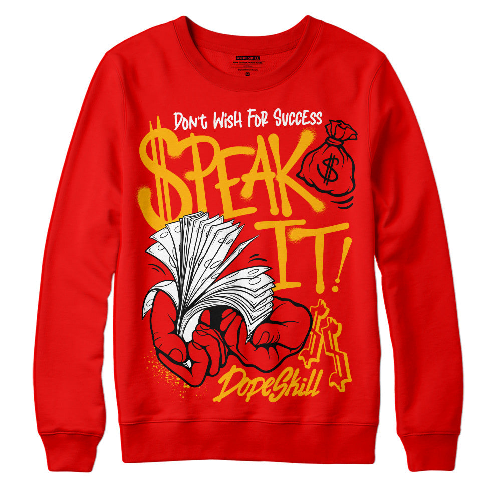 Red Collection DopeSkill Red Sweatshirt Speak It Graphic