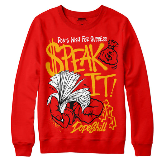 Red Collection DopeSkill Red Sweatshirt Speak It Graphic
