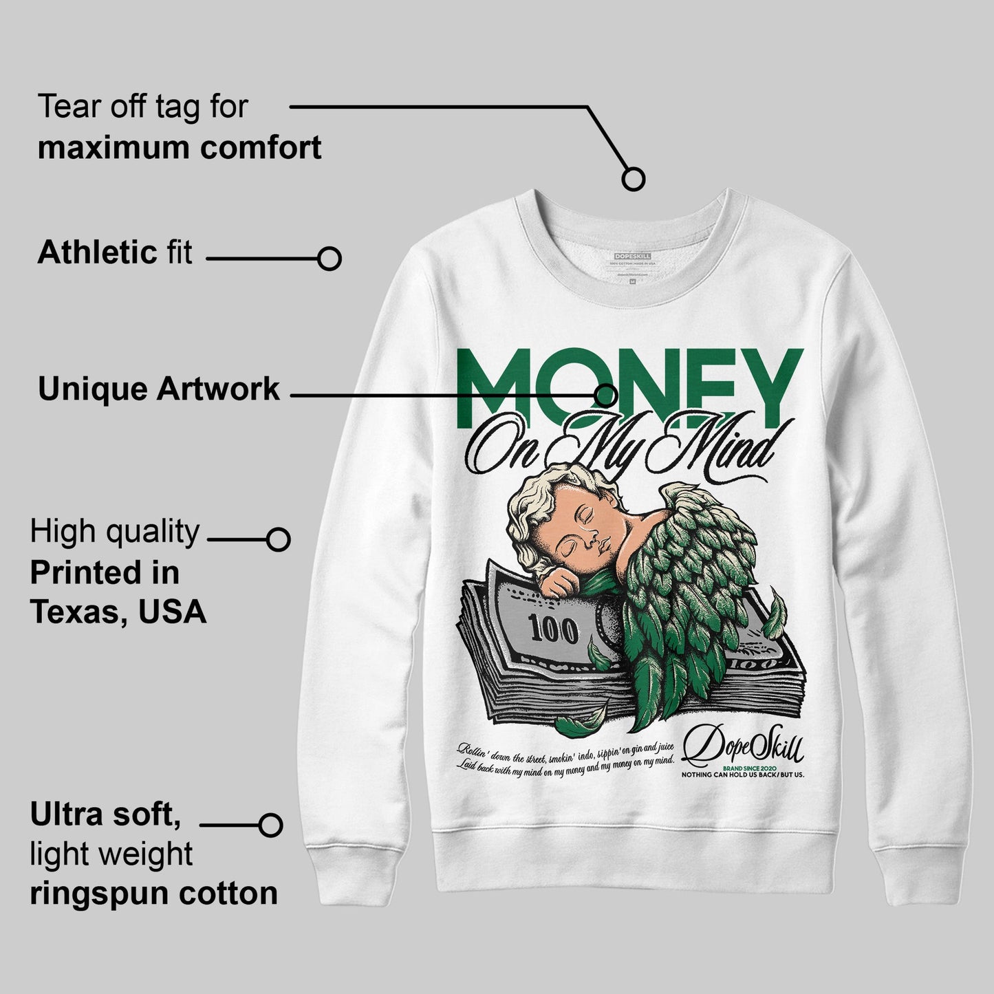 Pine Green 13s DopeSkill Sweatshirt MOMM Graphic