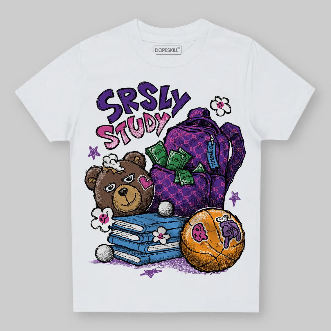 PURPLE Collection DopeSkill Toddler Kids T-shirt SRSLY Study Graphic