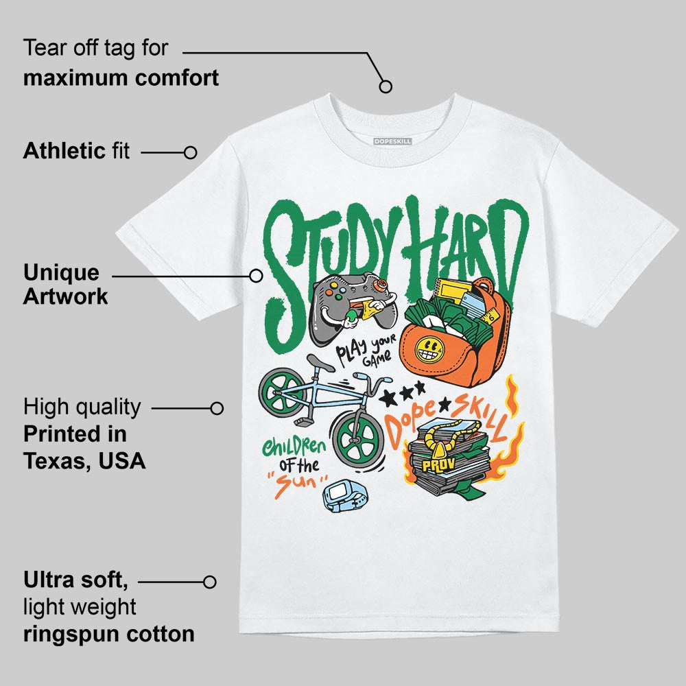 Green Collection DopeSkill T-Shirt Study Hard Graphic
