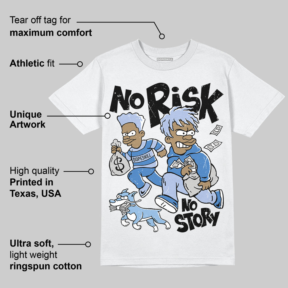 Women's Runner Sneaker Light Blue DopeSkill T-Shirt No Risk No Story Graphic