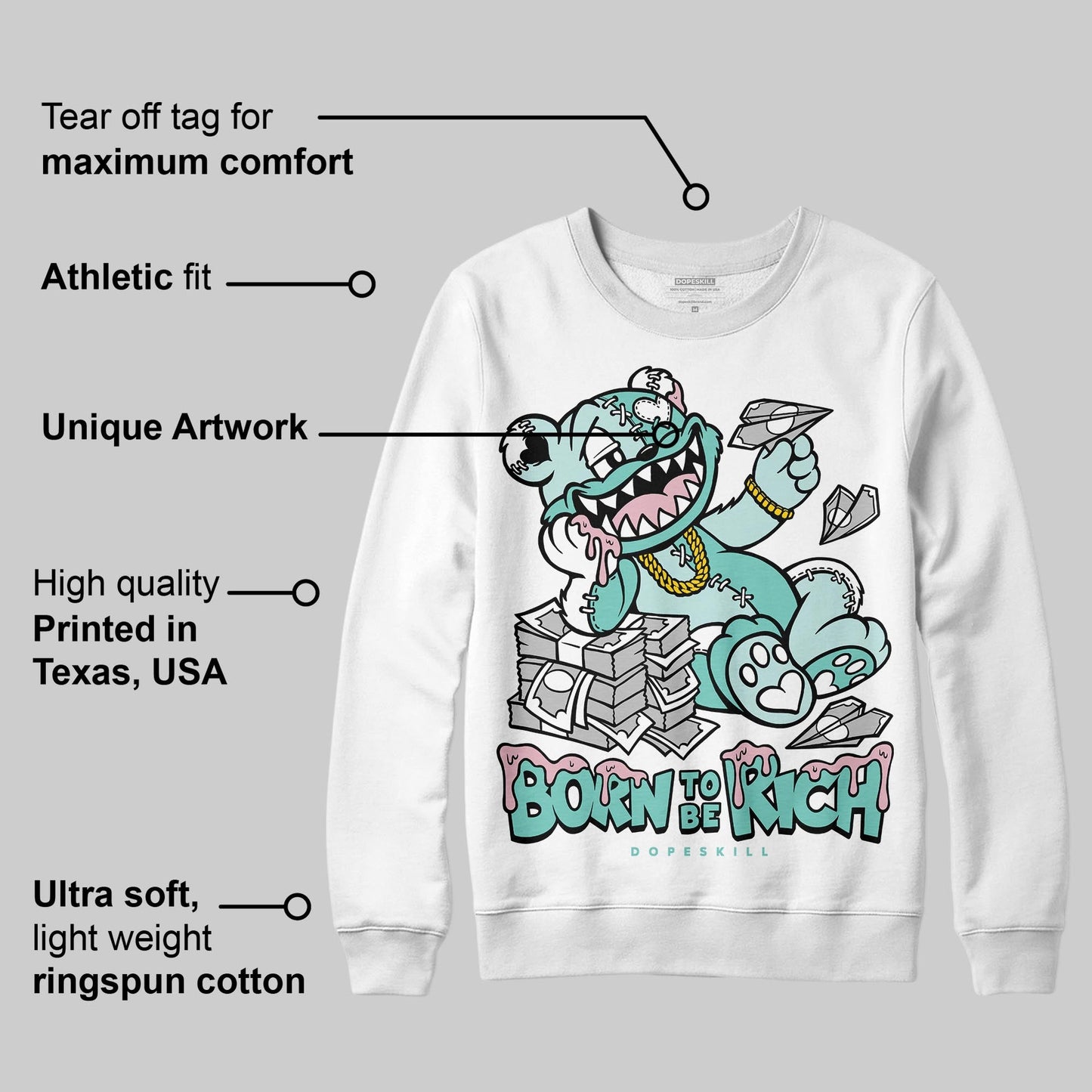 Igloo 11s DopeSkill Sweatshirt Born To Be Rich Graphic