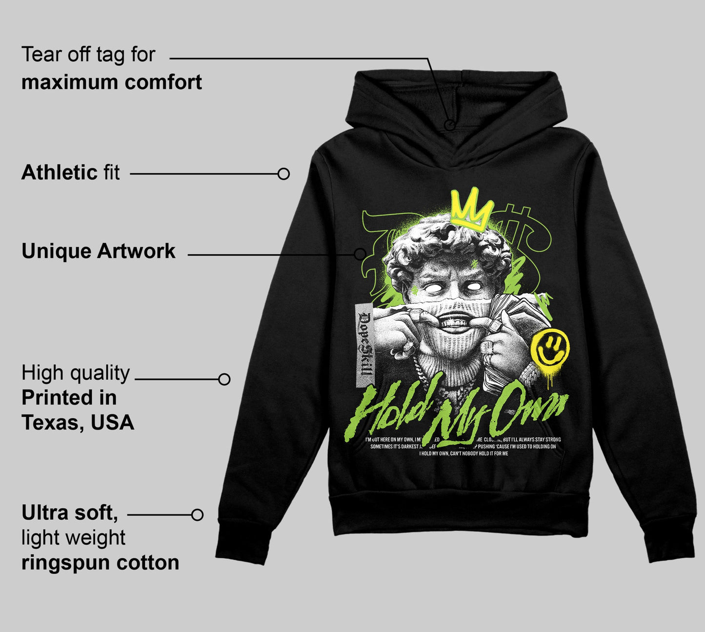 Neon Green Collection DopeSkill Hoodie Sweatshirt In My Way Graphic