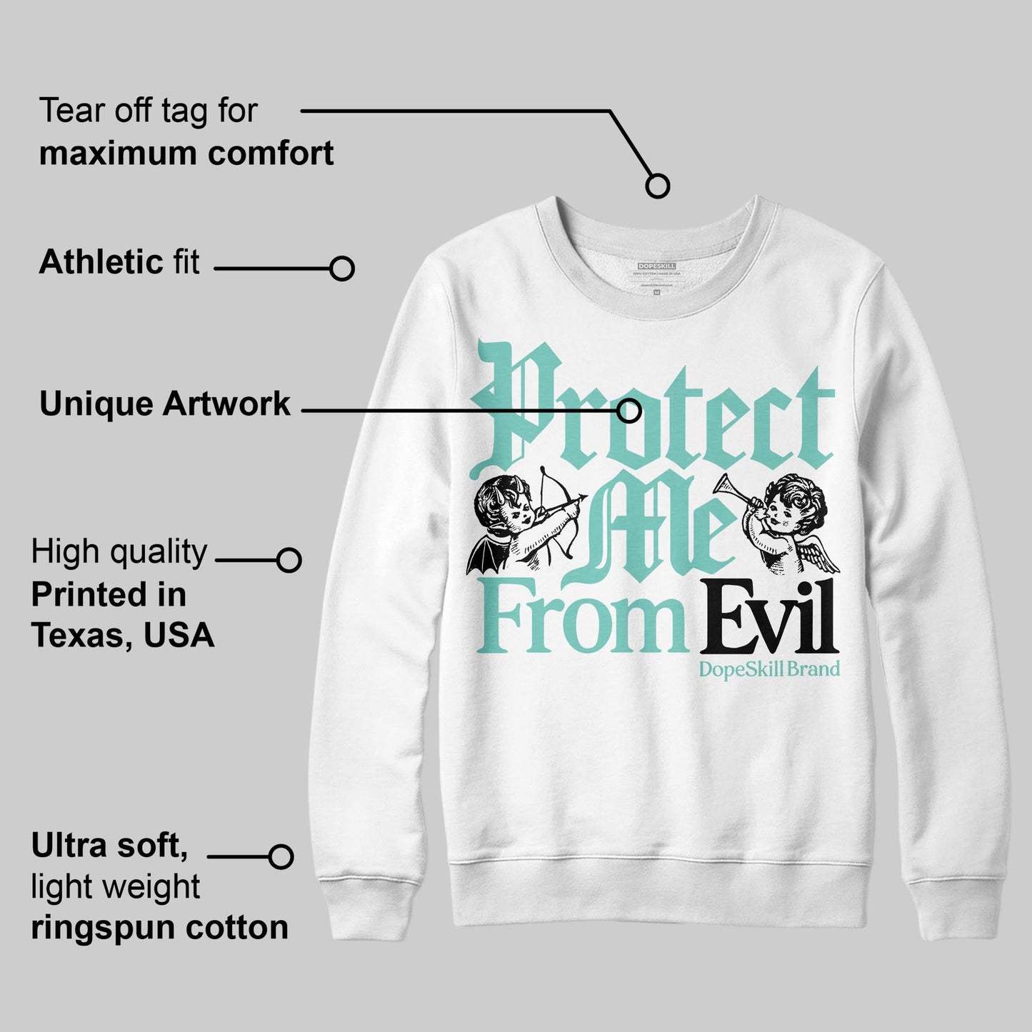 Igloo 11s DopeSkill Sweatshirt Protect Me From Evil Graphic