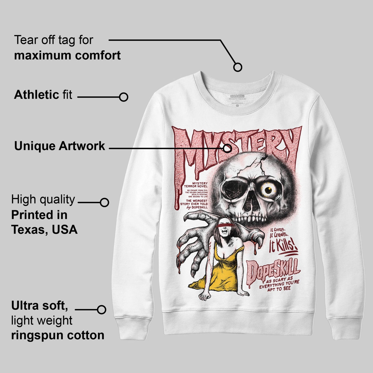 VALENTINE'S Day 3s DopeSkill Sweatshirt Mystery Ghostly Grasp Graphic