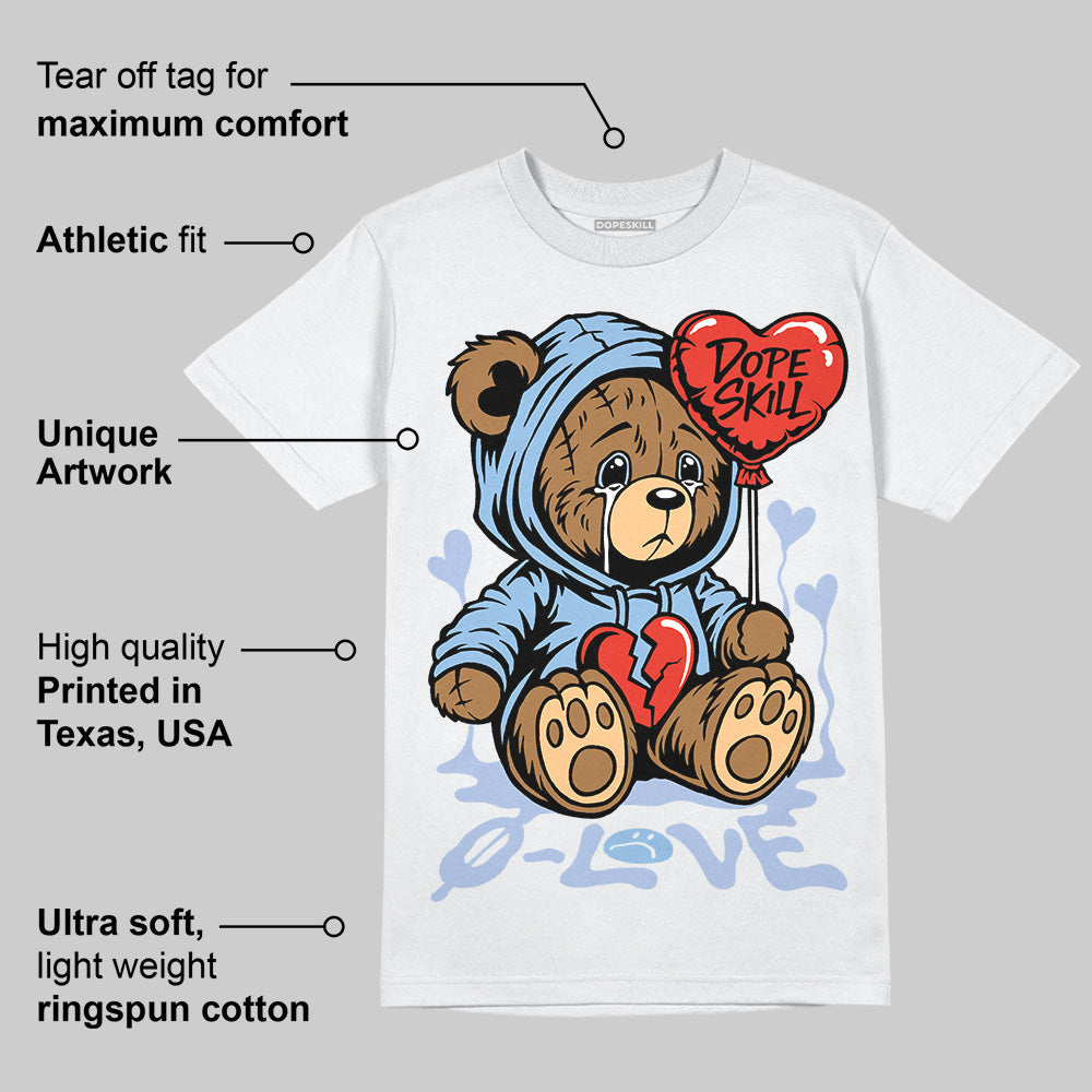 Women's Runner Sneaker Light Blue DopeSkill T-Shirt Broken Bear Graphic