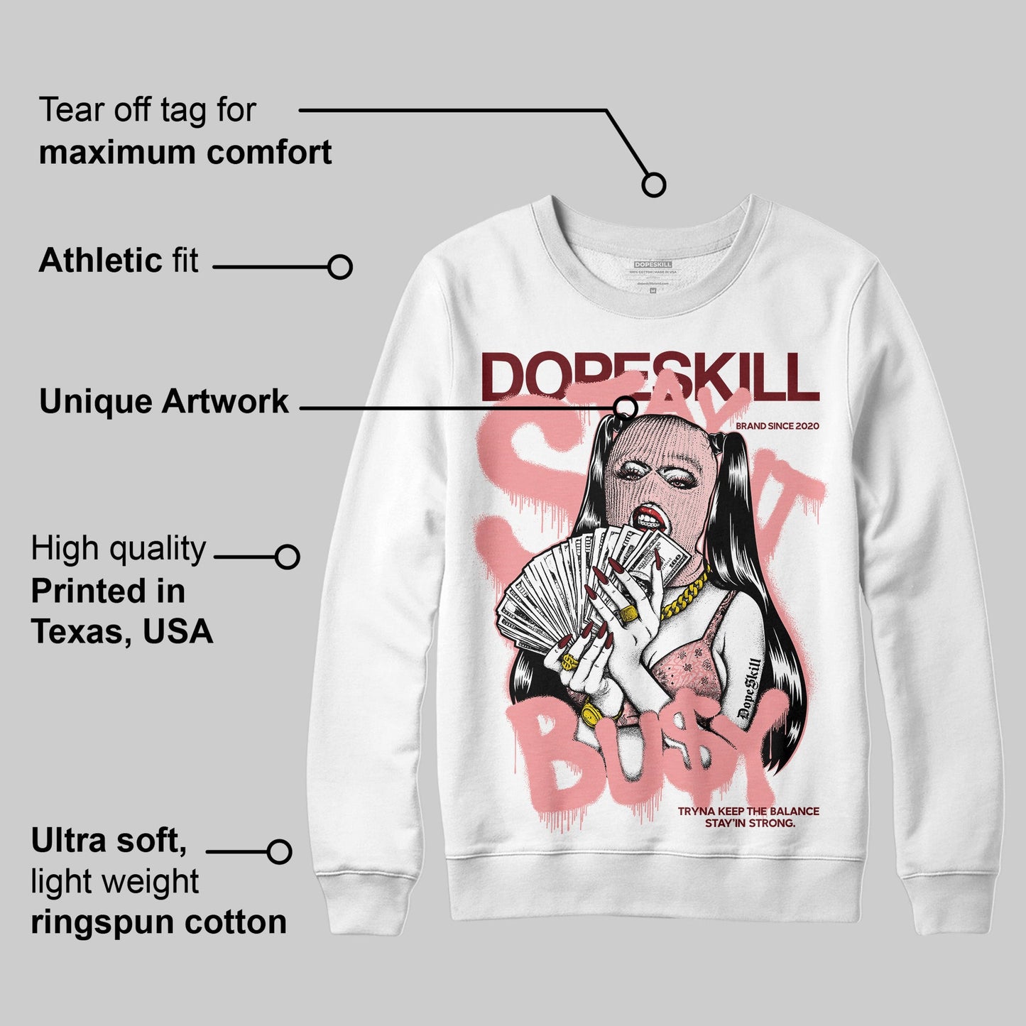 VALENTINE'S Day 3s DopeSkill Sweatshirt Stay It Busy Graphic