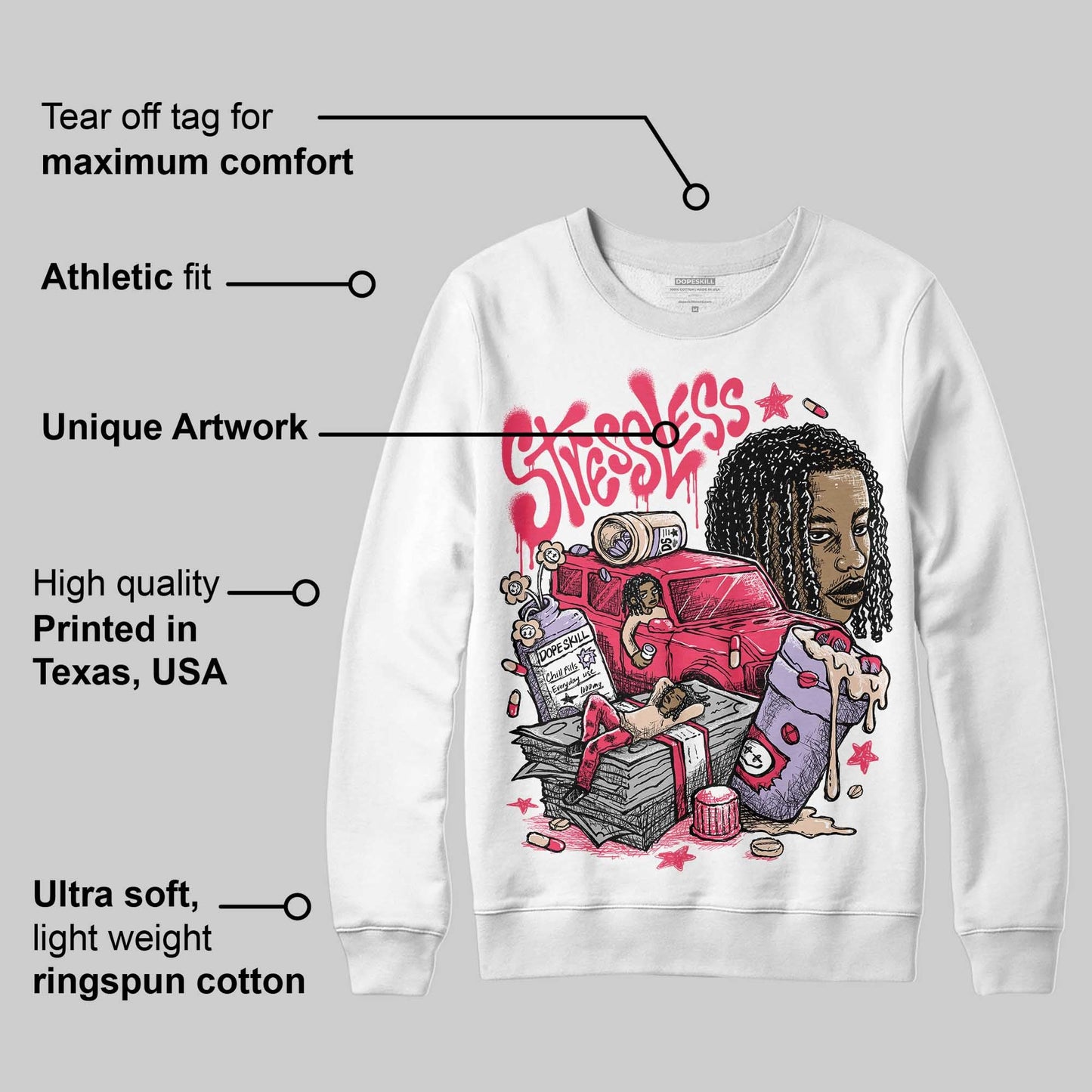 Peanut Butter Jelly 5s DopeSkill Sweatshirt Stressless Graphic