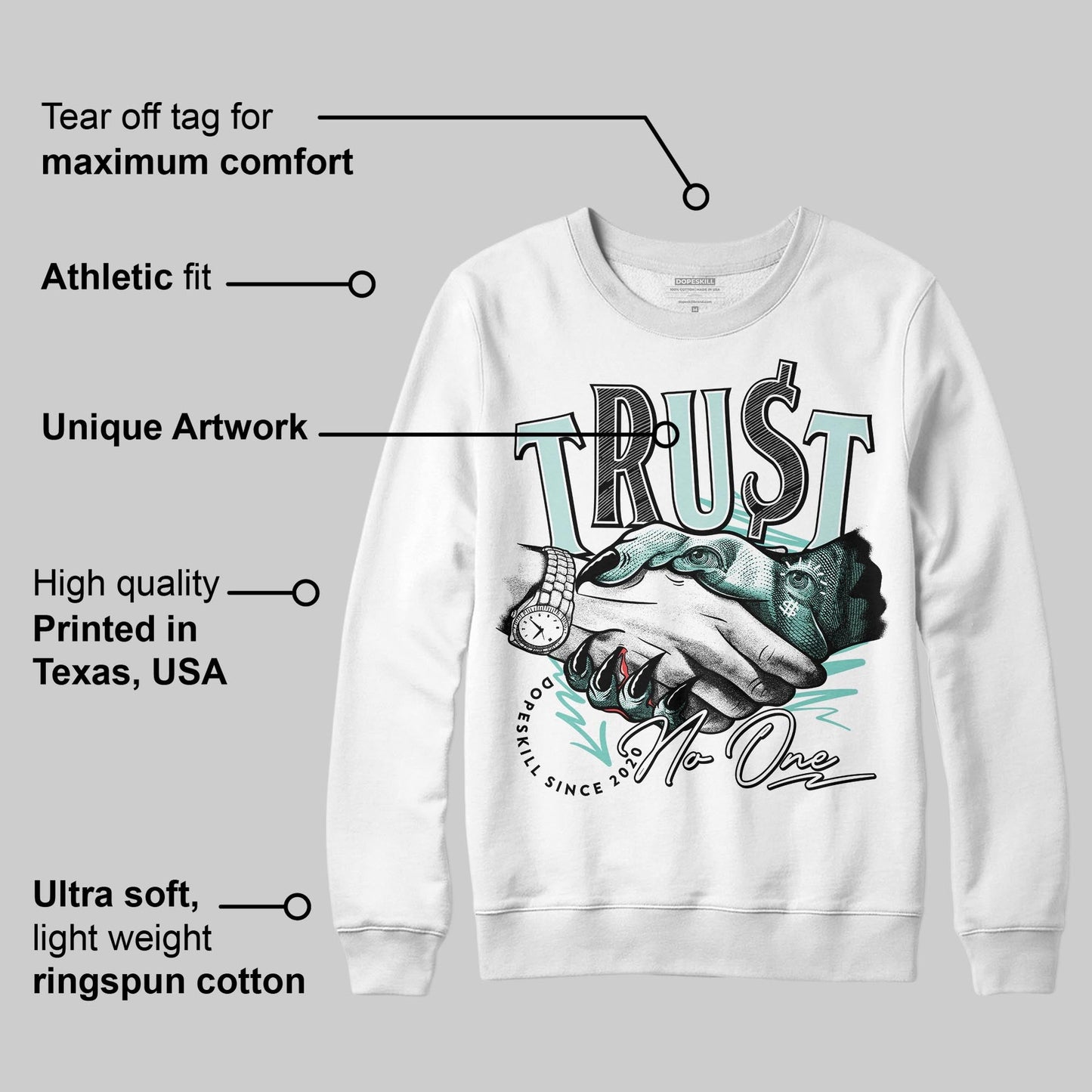 Igloo 11s DopeSkill Sweatshirt Trust No One Graphic