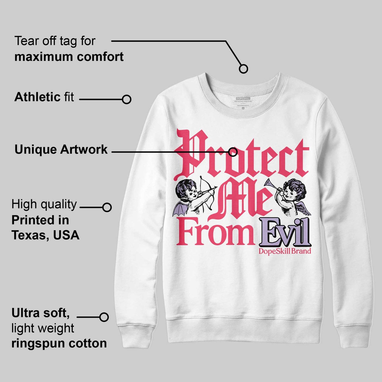 Peanut Butter Jelly 5s DopeSkill Sweatshirt Protect Me From Evil Graphic