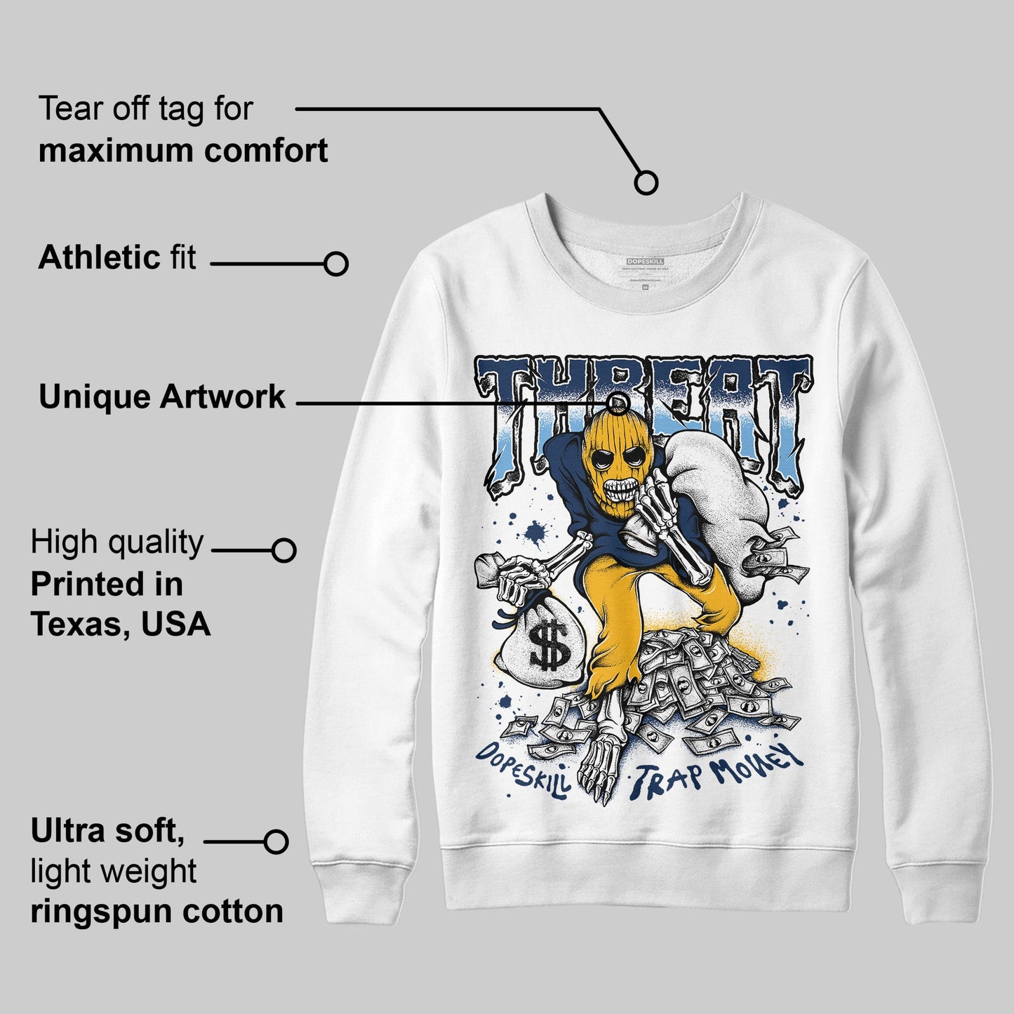 Retro Dunk From Above 4s DopeSkill Sweatshirt Threat Graphic