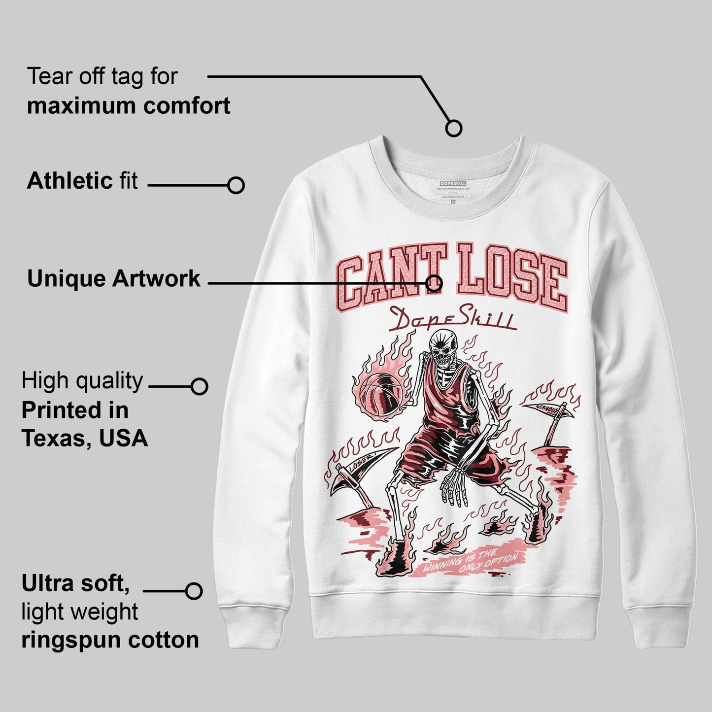 VALENTINE'S Day 3s DopeSkill Sweatshirt Cant Lose Graphic