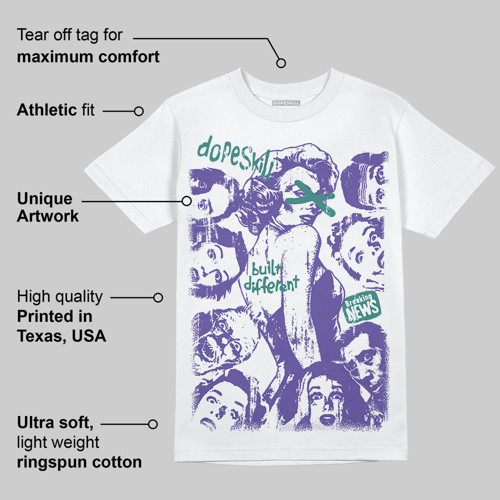 Grape 5s DopeSkill T-Shirt Built Different Graphic