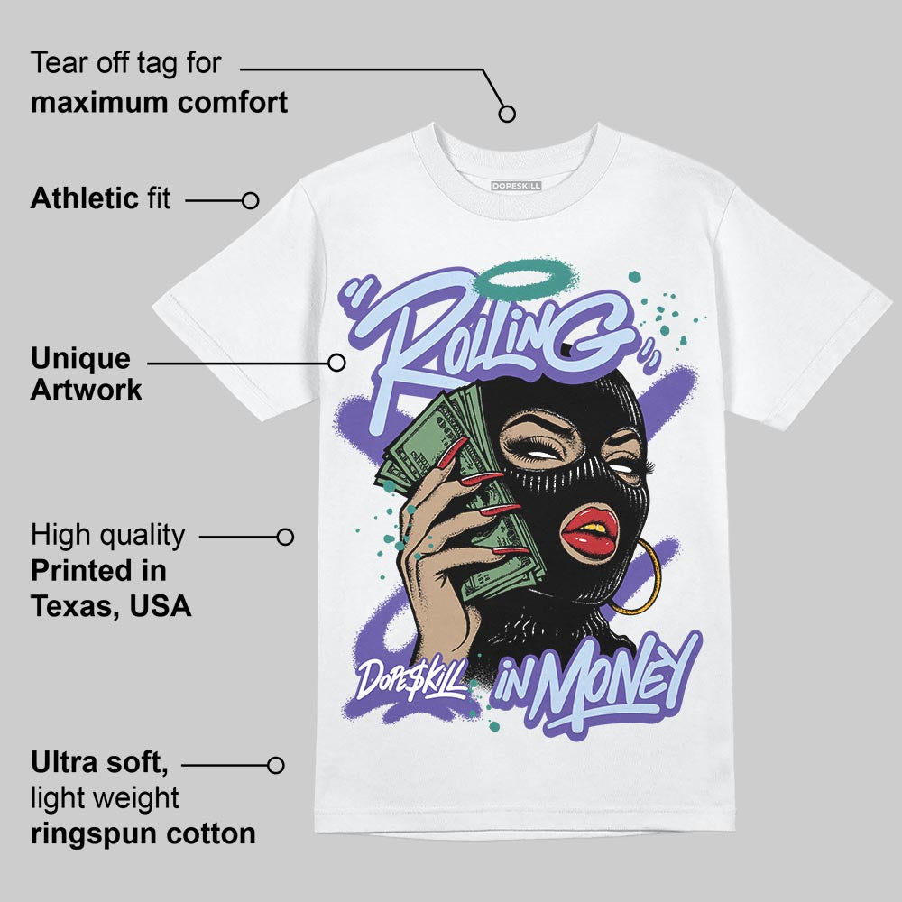 Grape 5s DopeSkill T-Shirt Rolling in Money Graphic