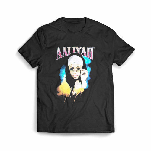 Aaliyah Vintage Graphic R&B Singer Pop Side Eye Men's T-Shirt