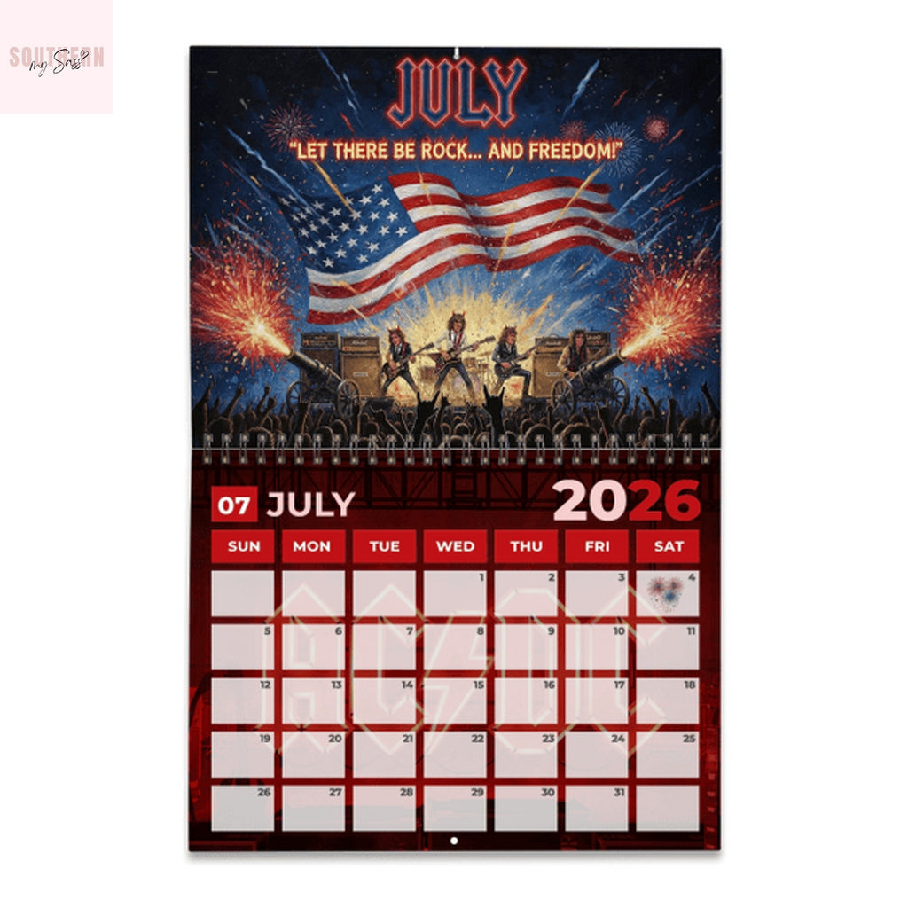 AC DC 2026 Wall Calendar
