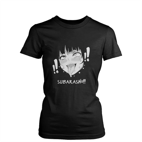 Ahegao Anime Girl Delicious Womens T-Shirt Tee