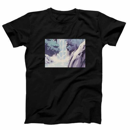 Anime Aesthetic Waterfall Mens T-Shirt Tee