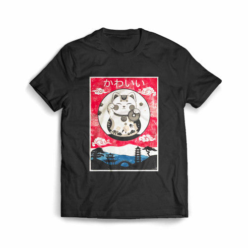 Anime Vintage Kawaii Cat Anime Men's T-Shirt