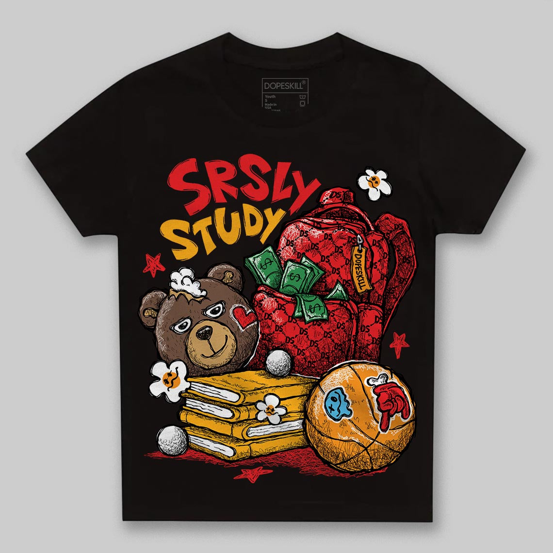 Red Collection DopeSkill Toddler Kids T-shirt SRSLY Study Graphic