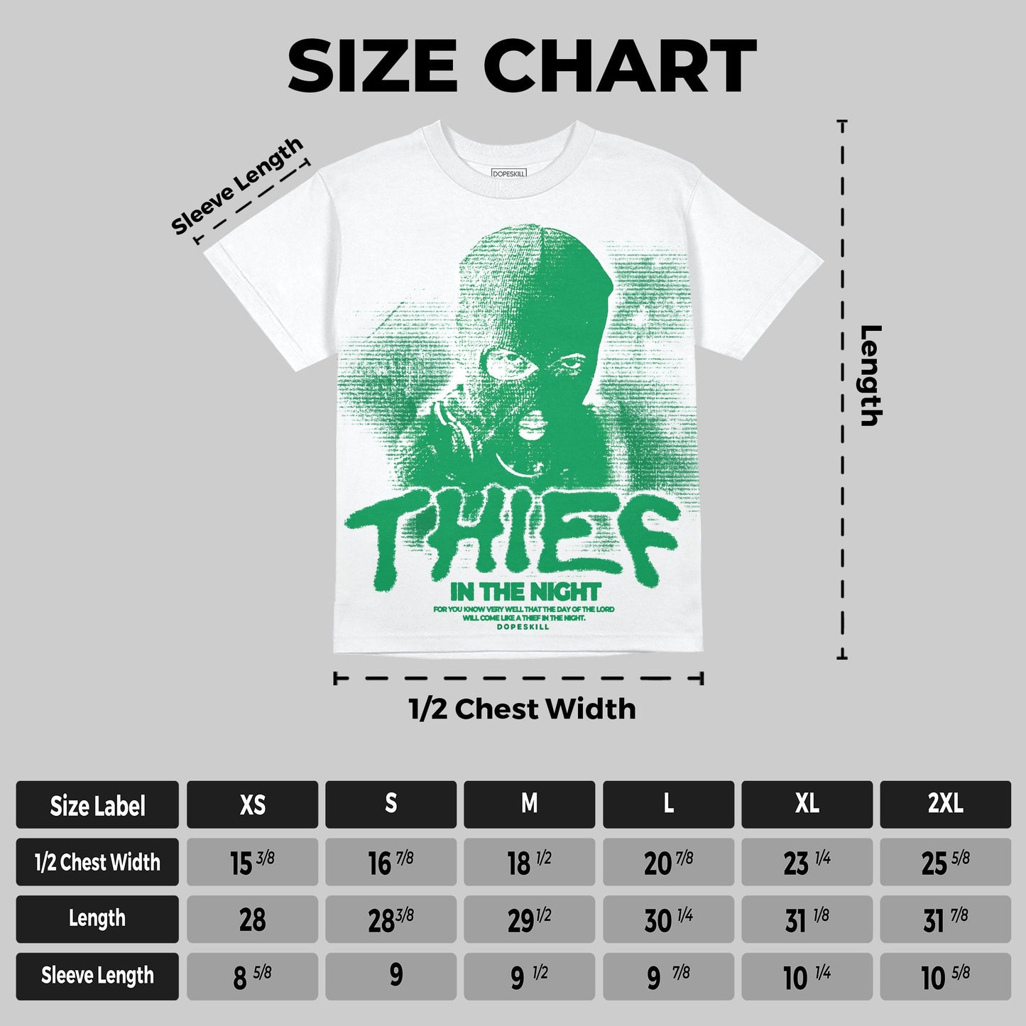 Green Collection DopeSkill Oversize Print T-Shirt Thief In The Night Graphic