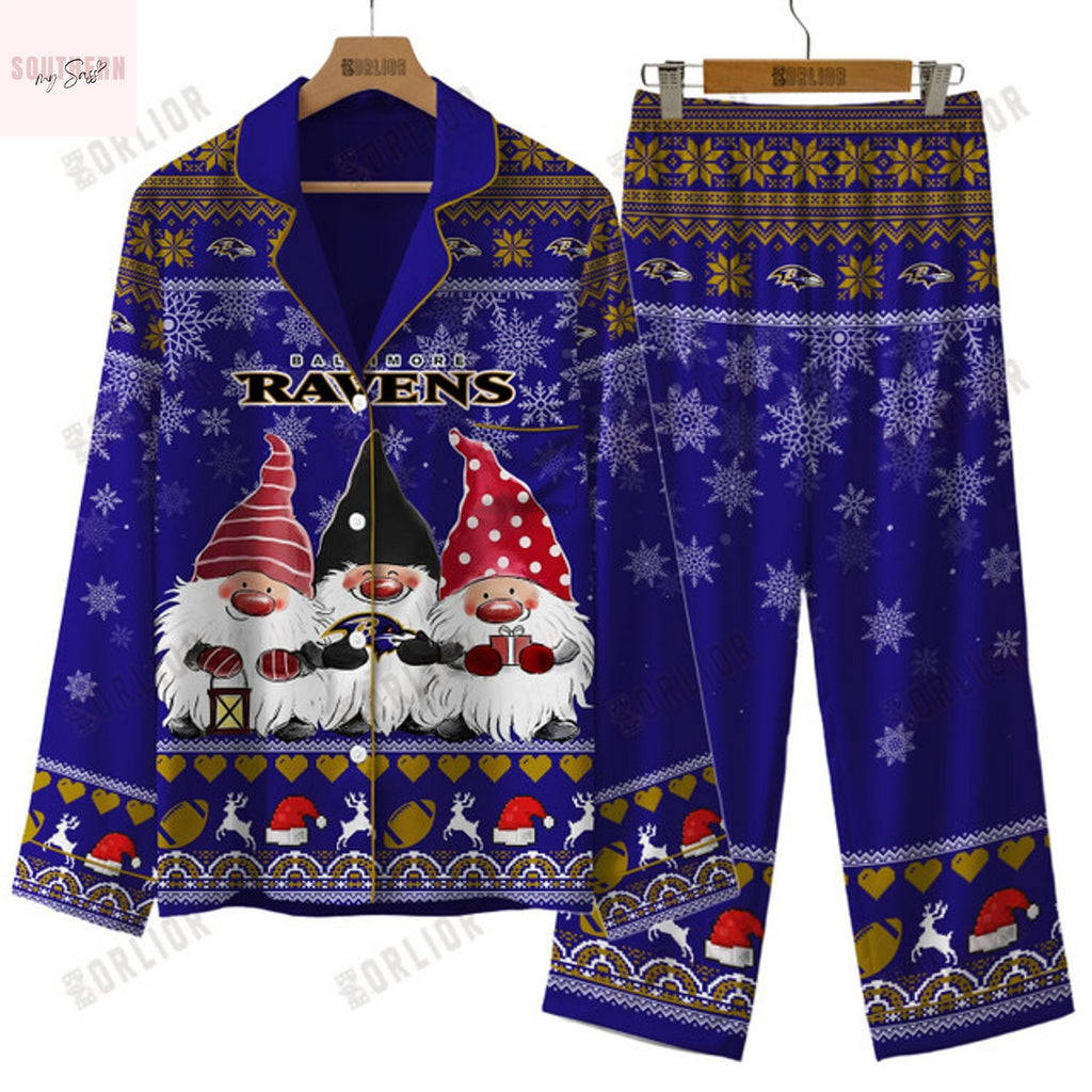 Baltimore Ravens 2025 Holiday Season Pajamas Set
