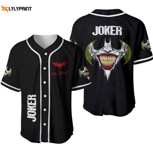 Batman Joker Why So Serious Horror Baseball Jersey - Gift for Men Women - Gift for Men Women - lylyprint.com