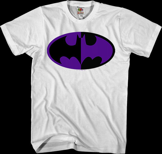 Black and Purple Bat Symbol Batman T-Shirt
