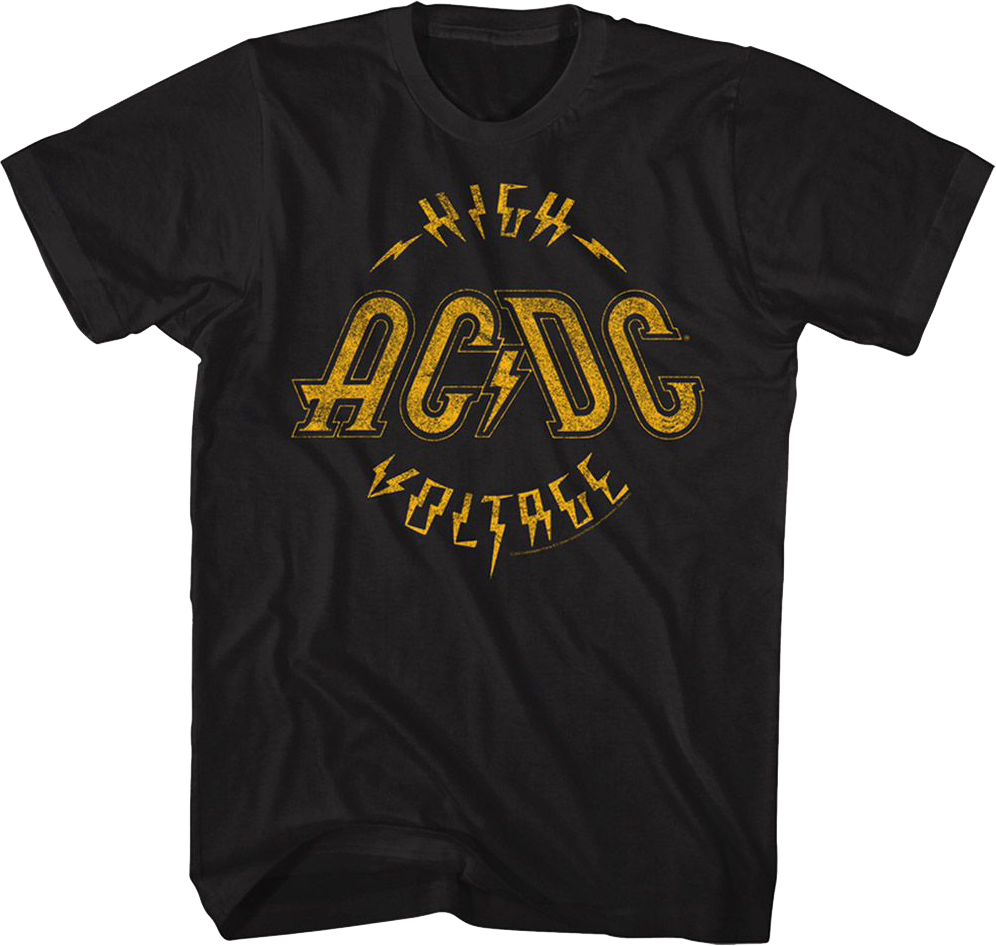 Black Vintage High Voltage ACDC Shirt