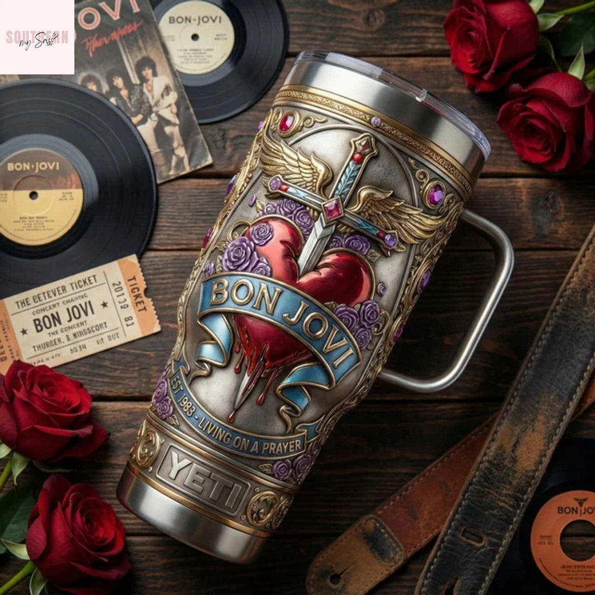 Bon Jovi Livin On A Prayer Tumbler