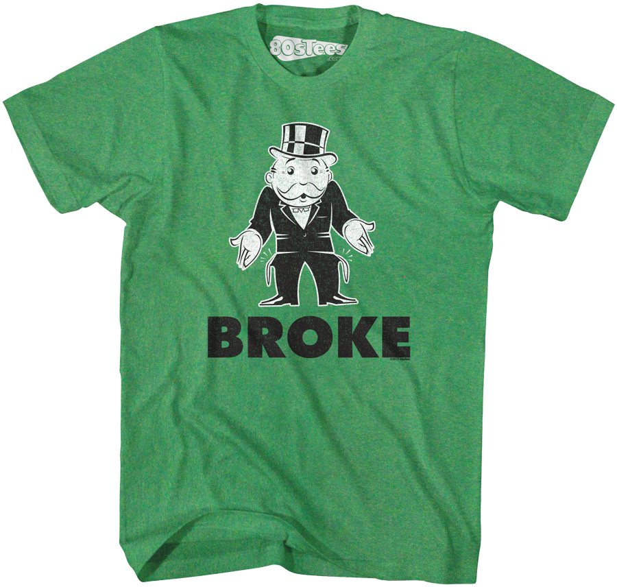 Broke Monopoly Rich Uncle Moneybags T-Shirt