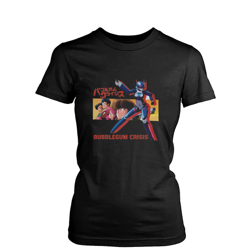 Bubblegum Crisis Retro Anime Womens T-Shirt Tee