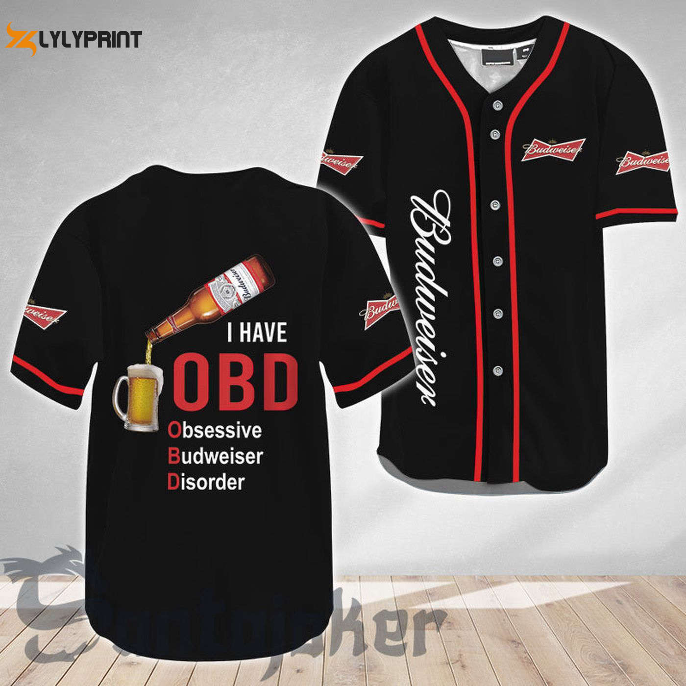 Budweiser I Have Obd Baseball Jersey - Gift for Men Women - Gift for Men Women - lylyprint.com