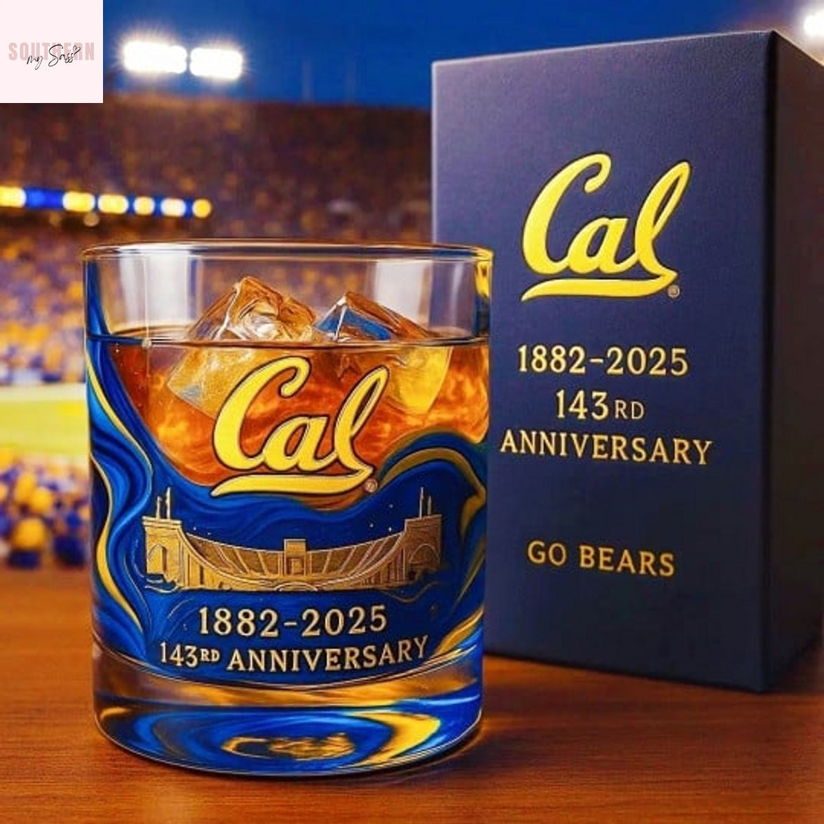 California Golden Bears 143rd Anniversary Whiskey Glass