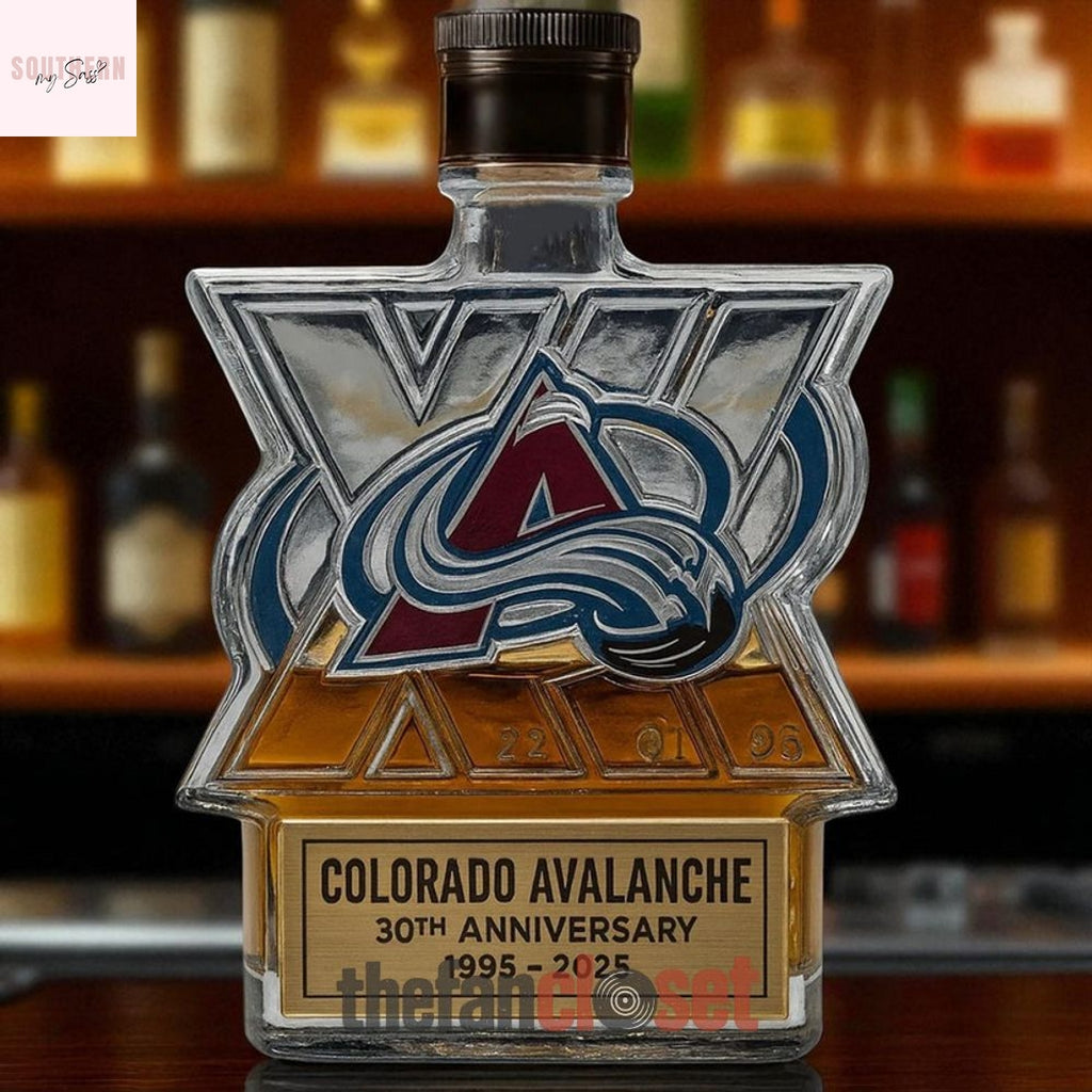 Colorado Avalanche 30th Anniversary Whisky Bottle