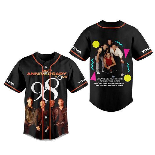 Comfimerch 98 Degrees 25th Anniversary Tour Baseball Jersey For Fans - Comfimerch