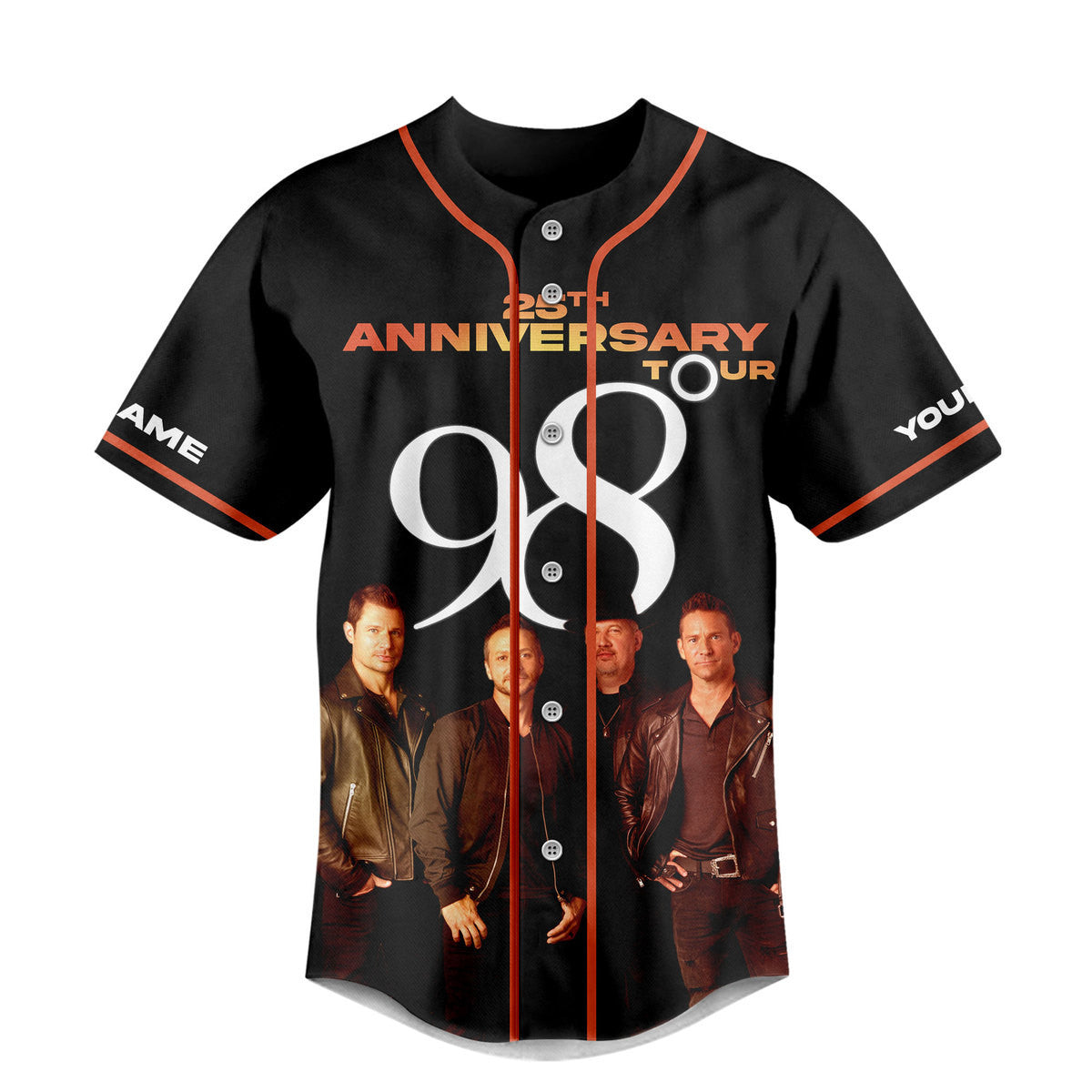 Comfimerch 98 Degrees 25th Anniversary Tour Baseball Jersey For Fans - Comfimerch