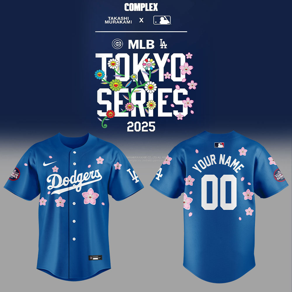 Comfimerch Los Angeles Dodgers Takashi Murakami x MLB World Tour Tokyo Personalized New Baseball Jersey For Fan - Comfimerch