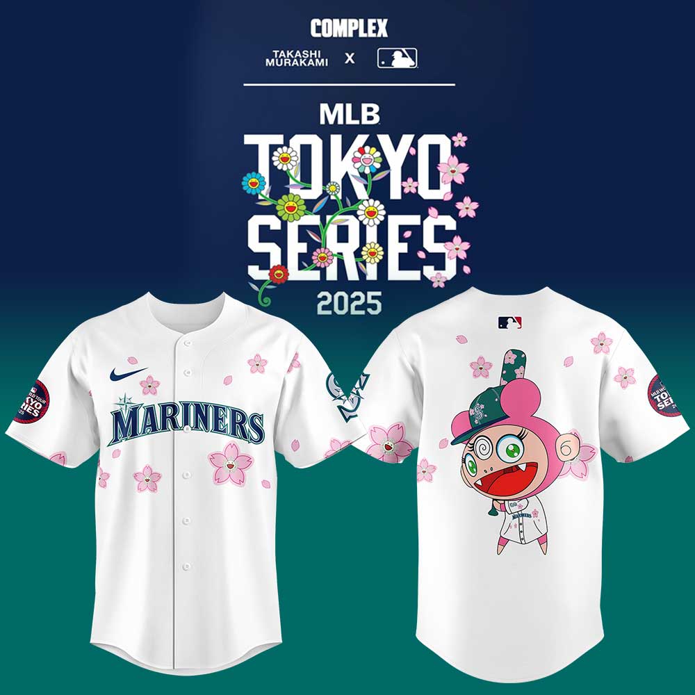 Comfimerch Seattle Mariners Takashi Murakami x MLB World Tour Tokyo White Personalized New Baseball Jersey For Fan - Comfimerch