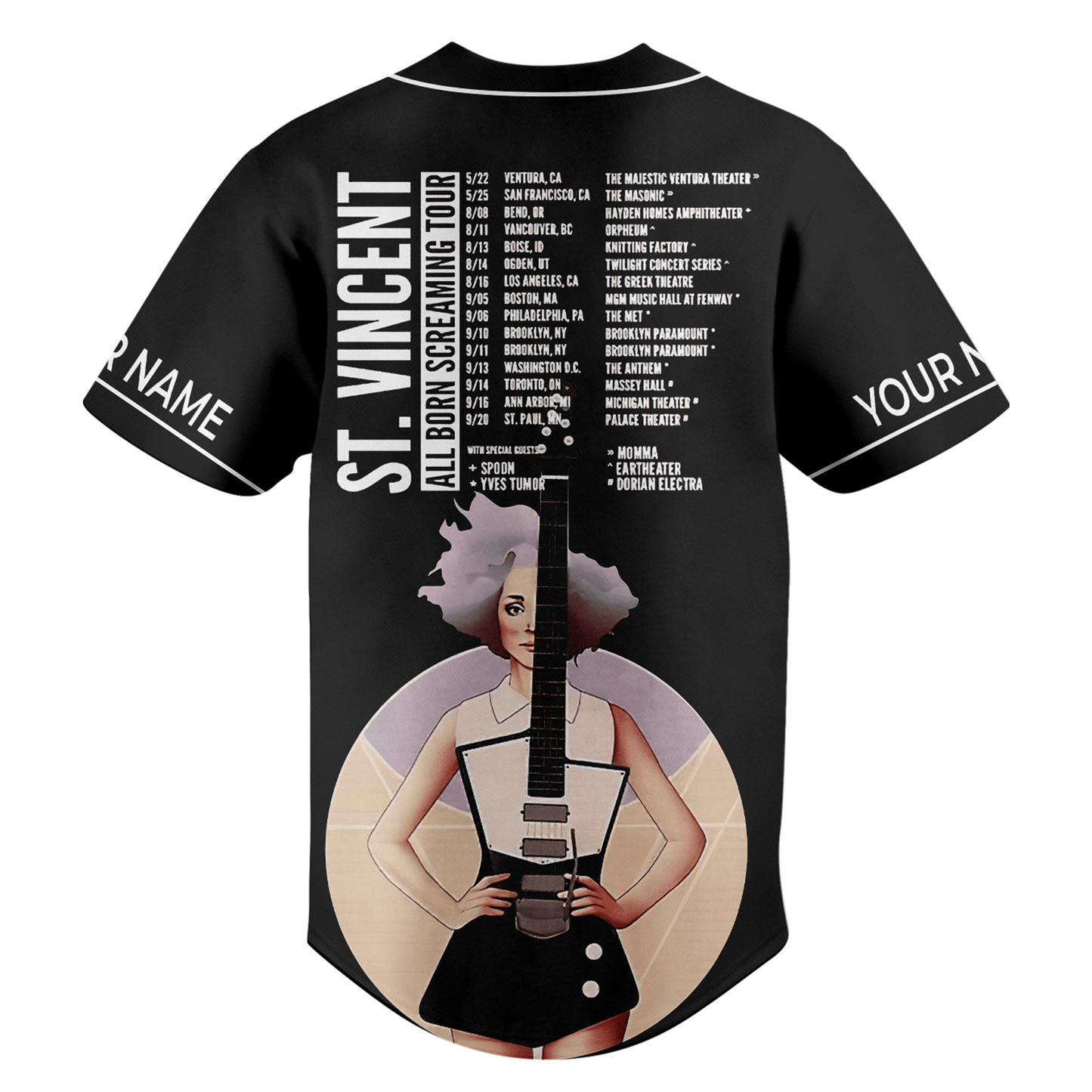 Comfimerch St. Vincent All Born Screaming Tour Baseball Jersey For Fans - Comfimerch