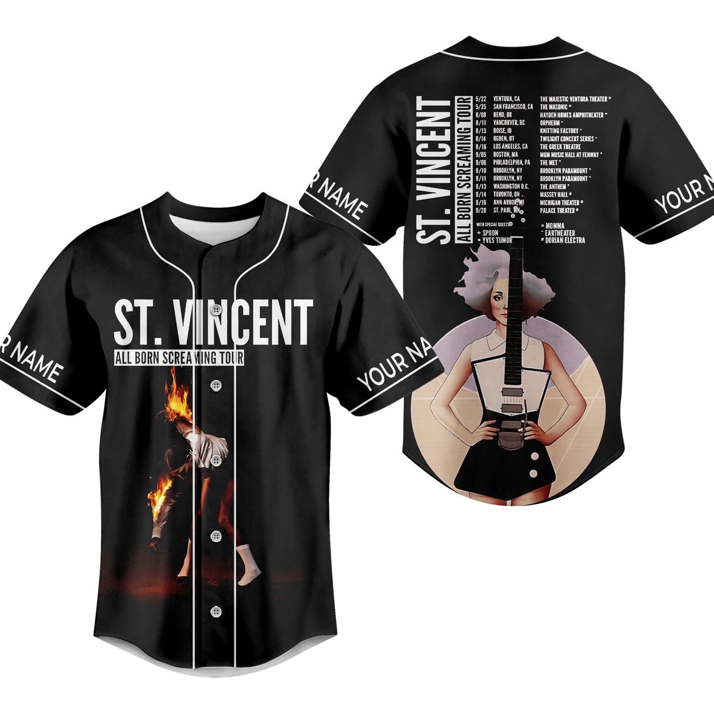 Comfimerch St. Vincent All Born Screaming Tour Baseball Jersey For Fans - Comfimerch
