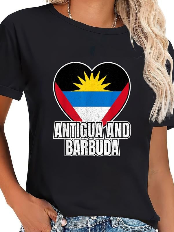 cotton Antigua and Barbuda Flag Pride Antigua And Barbuda T-Shirt casual Fashion graphic tees Hoodie, Sweatshirt