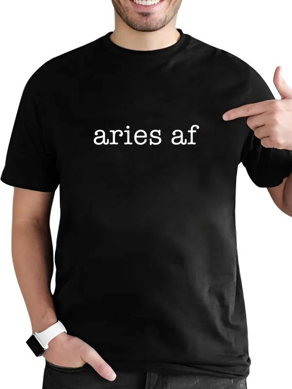 cotton Aries AF Astrology March April Birthday Zodiac Funny T-Shirt casual Fashion graphic tees for women Hoodie, Sweatshirt